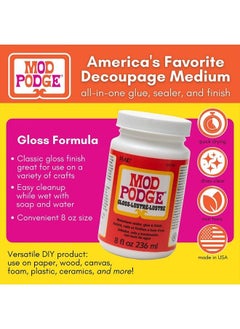 Mod Podge CS11201 Waterbase Sealer, Glue and Finish, 8 oz, Gloss  - Image 2