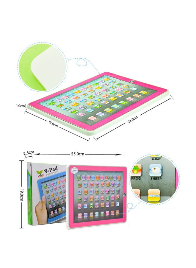 إي سي في في جهاز لوحي تعليمي للأطفال الصغار مزود بأغنية كلمات أبجدية وموسيقى وأرقام، لعبة تعليمية تفاعلية إلكترونية لتعليم أبجدية الأطفال من سن 3 و4 و5 و6 سنوات | ألوان متنوعة - Image 4