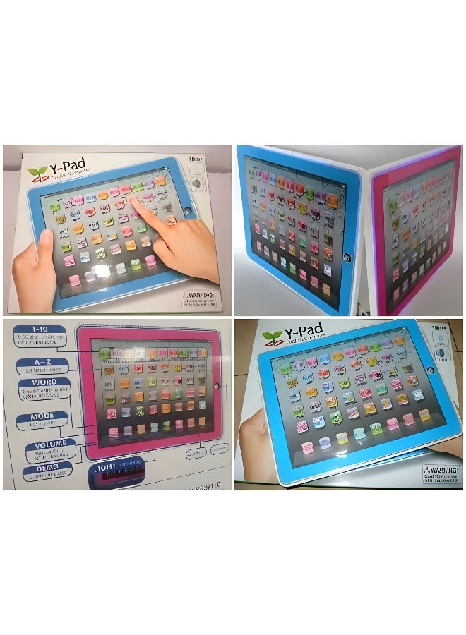 إي سي في في جهاز لوحي تعليمي للأطفال الصغار مزود بأغنية كلمات أبجدية وموسيقى وأرقام، لعبة تعليمية تفاعلية إلكترونية لتعليم أبجدية الأطفال من سن 3 و4 و5 و6 سنوات | ألوان متنوعة - Image 5