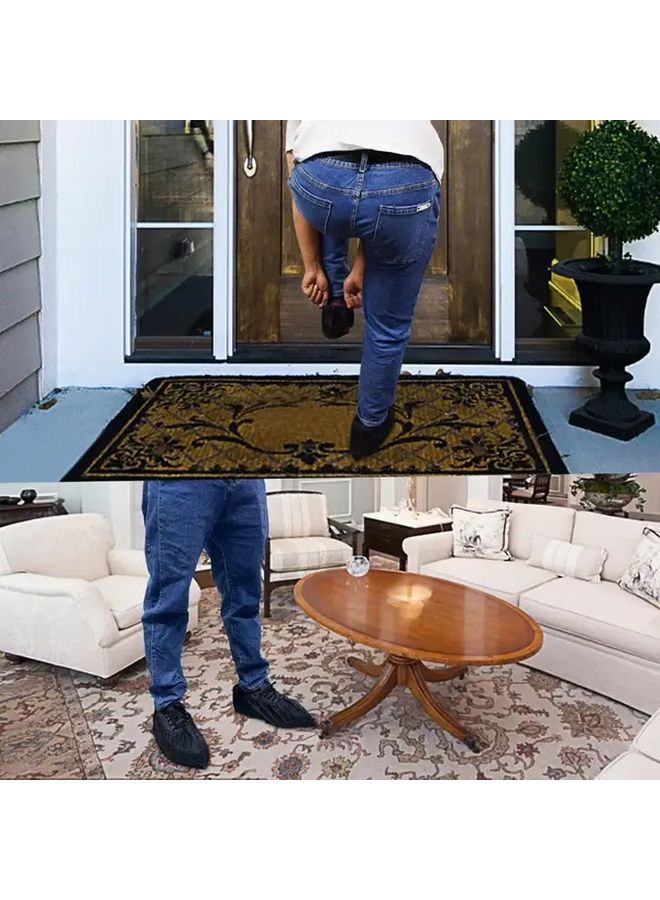 Black Shoe Covers 100pcs Anti Slip Dustproof Elastic Opening Durable Indoor Outdoor Carpet Protectors - Image 3