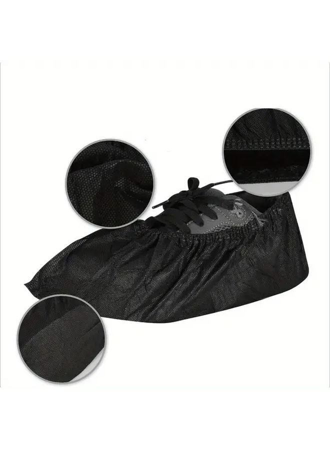 Black Shoe Covers 100pcs Anti Slip Dustproof Elastic Opening Durable Indoor Outdoor Carpet Protectors - Image 5