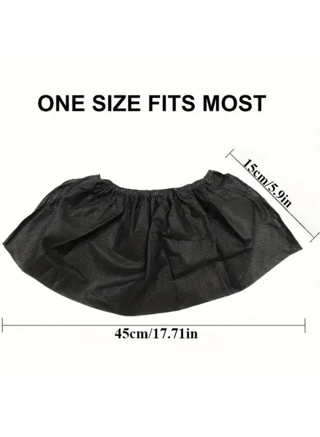 Black Shoe Covers 100pcs Anti Slip Dustproof Elastic Opening Durable Indoor Outdoor Carpet Protectors - Image 4