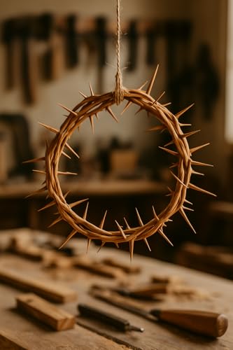 Zuluf Jerusalem Authentic Biblical Lifesize Real Crown of Thorns with Box & Zuluf Certificate | Religious Easter Wreath Home Décor Tree Topper | Jesus Christ Wall Decor Christmas Christian Gifts| HLG214 - Image 4