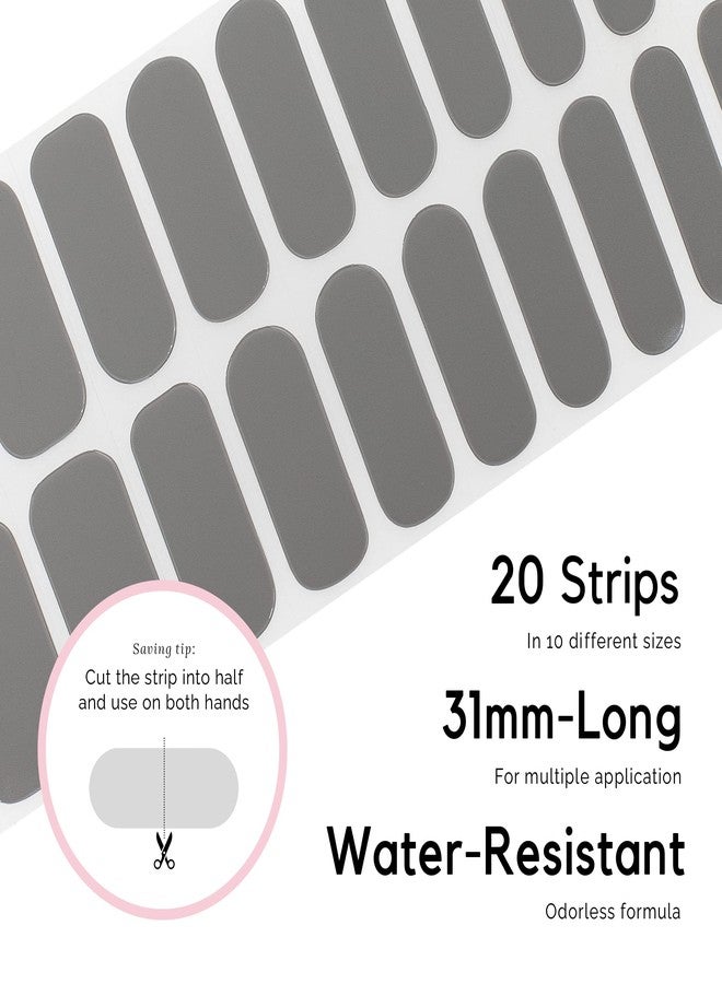 NAILOG Semi Cured Gel Nail Strips (20 Extra Long Stickers/Wraps) | Glossy & Long Lasting Soft Gel Finishing | Kiss The Rain - Image 4
