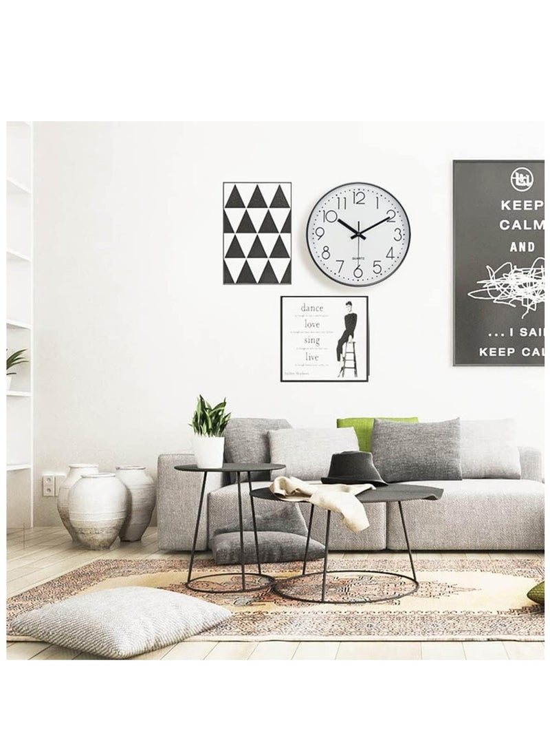 Beauenty Wall Clock, Silent Non Ticking Quality Quartz Battery Operated, Round Easy to Read, Silent Wall Clock for Bedrrom, Living Room, Kitchen, Office, School Home Decor (30cm, Black) - Image 5