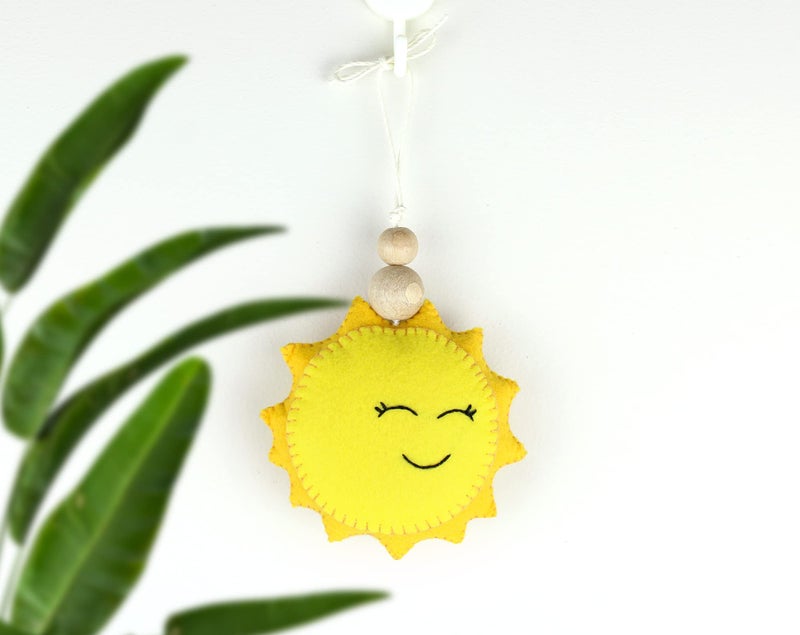 AGD Handmade Sun Hanging Ornaments, Nature Themed Nursery Decor, Baby Nursery Room Wall Decoration Items, Solar System Space Birthday Return Gifts, Cot Crib Decor, New Baby Gifts - Image 5