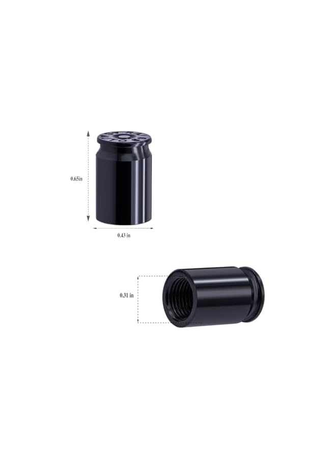 S-TOP Universal Bullet Shell Valve Stem Caps (12 pcs) - Easy Screw-On Fit for Car, Truck, Motorcycle, Bike - Airtight Dust Cover, Metal Thread Protection, Stylish Alloy Design - Image 3