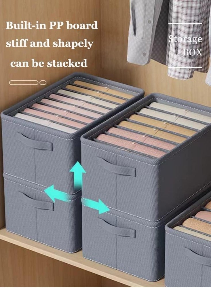 DUNISO 2 Pcs Wardrobe Clothes Organizer 9 Grids Drawer Organizers for Clothing Foldable Closet Organizers and Storage Basket Clothing Organizer Clothes Compartment Storage Box - Image 5
