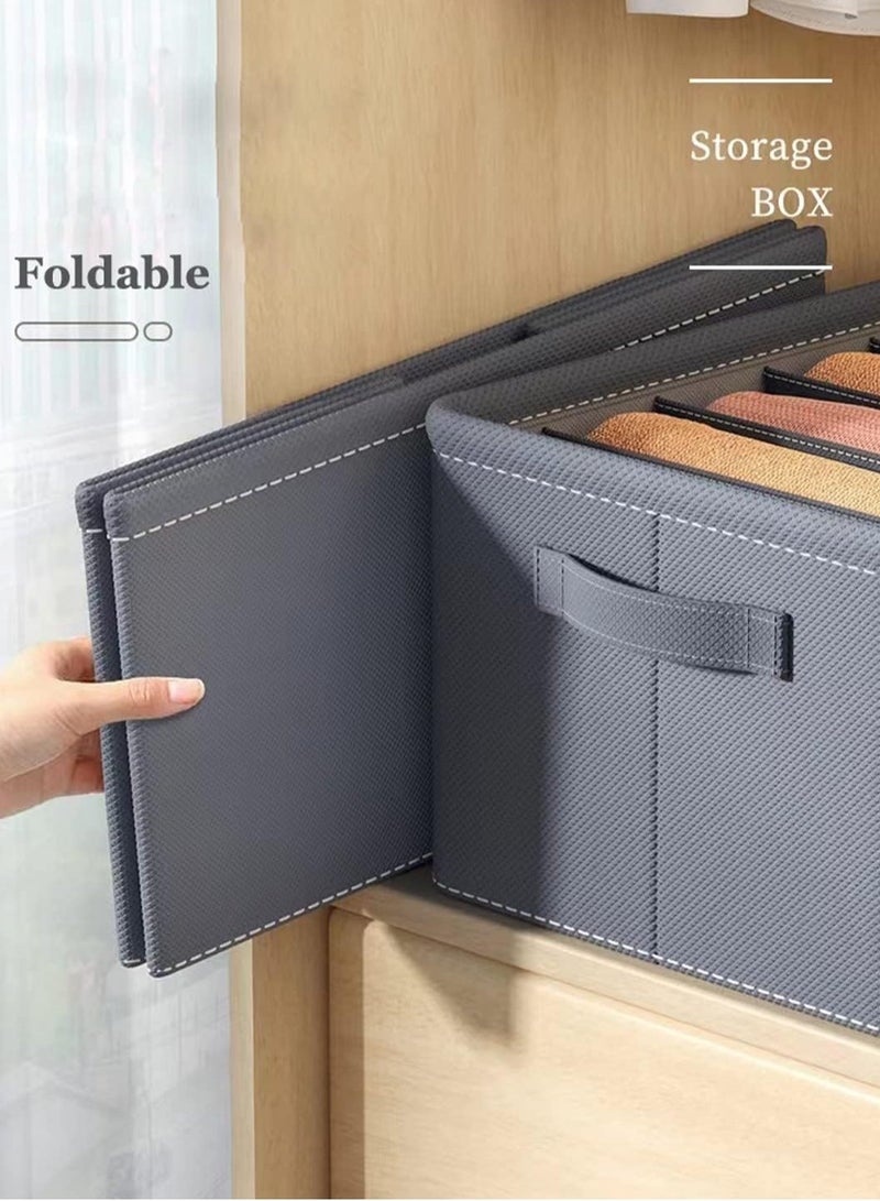 DUNISO 2 Pcs Wardrobe Clothes Organizer 9 Grids Drawer Organizers for Clothing Foldable Closet Organizers and Storage Basket Clothing Organizer Clothes Compartment Storage Box - Image 4