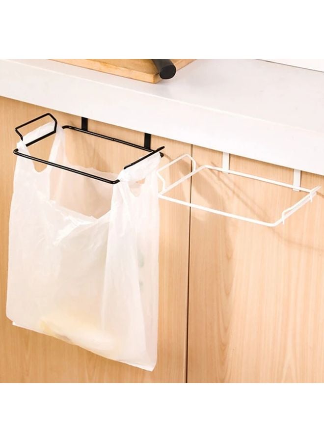 Black Iron Kitchen Garbage Bag Holder Hook Large Diameter Durable Easy Install Cabinet Door - Image 2