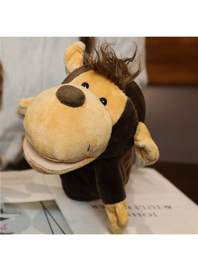 null - Parent-child Game Gloves Can Perform Movable Doll Mouth Plush Toy Doll Small Theater Animal Hand Puppet-Color:Mouth Monkey - Image 1
