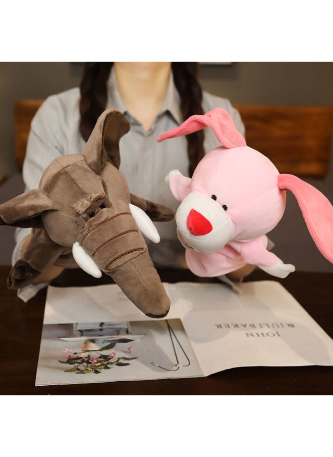null - Parent-child Game Gloves Can Perform Movable Doll Mouth Plush Toy Doll Small Theater Animal Hand Puppet-Color:Mouth Monkey - Image 1
