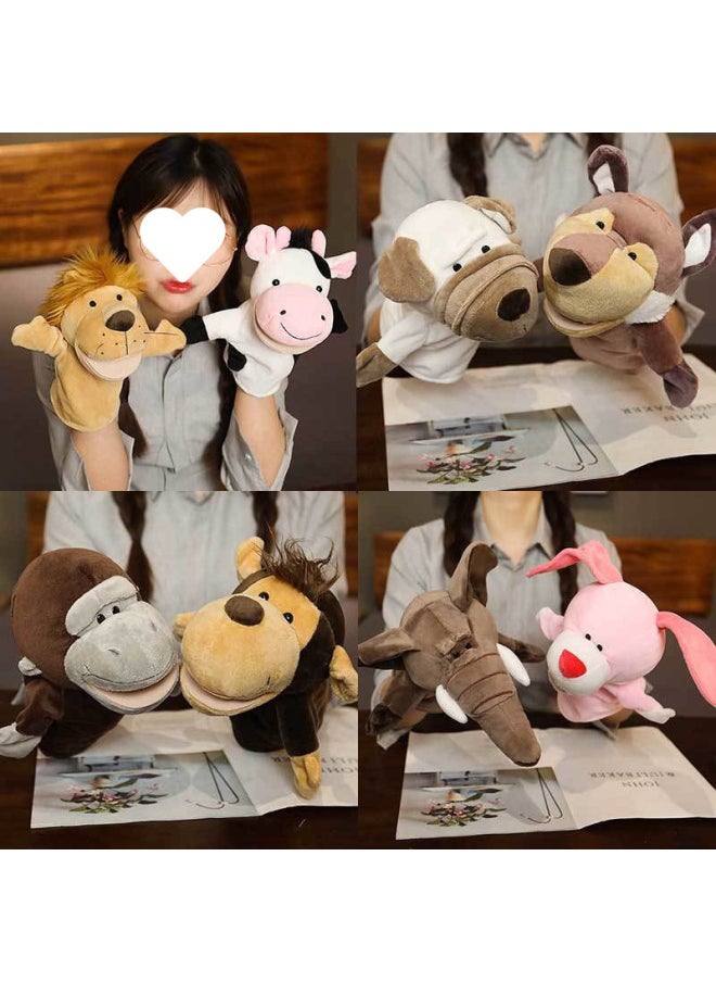 null - Parent-child Game Gloves Can Perform Movable Doll Mouth Plush Toy Doll Small Theater Animal Hand Puppet-Color:Mouth Monkey - Image 1