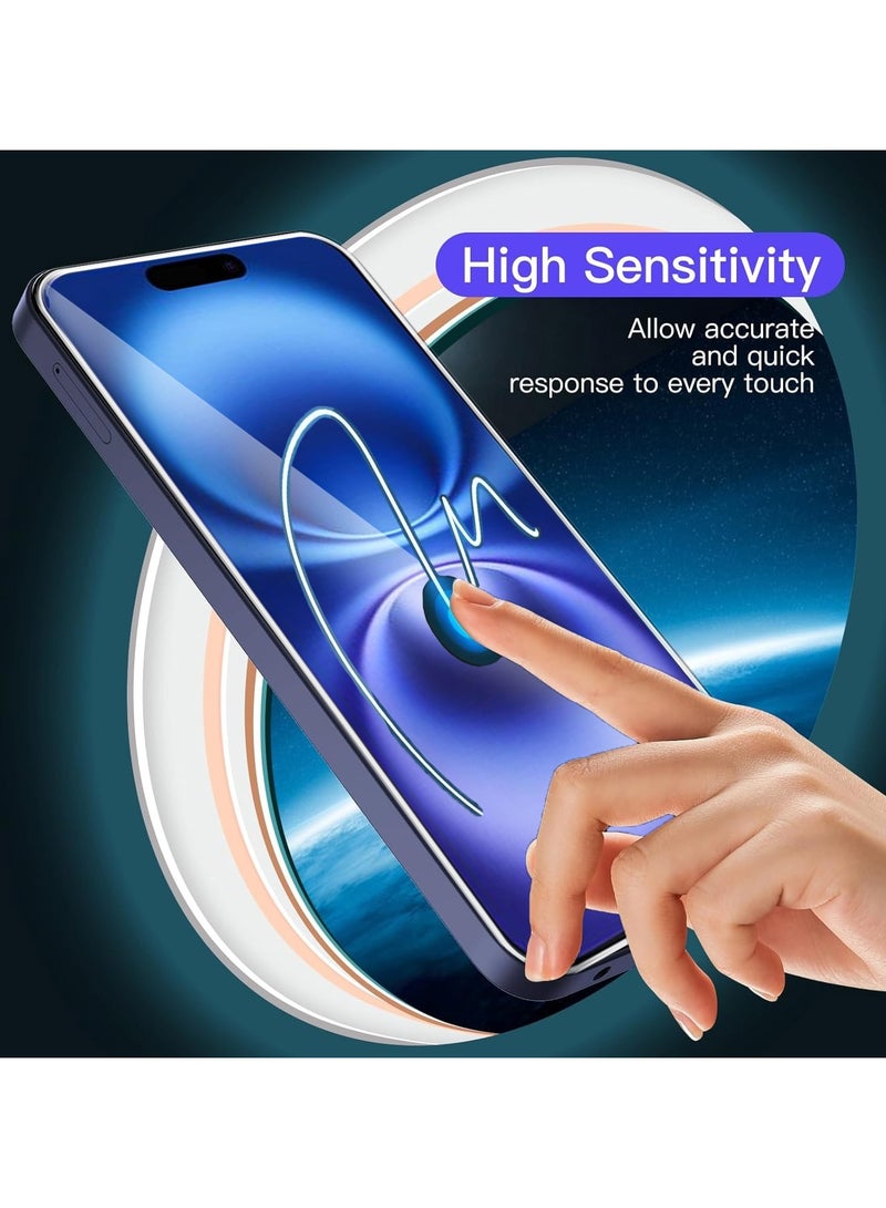 Techie حماية شاشة زجاجية مقسّاة HD لجهاز Apple iPhone 16 Plus - مضادة للانعكاس ومضادة للفقاعات بصلابة 9H وسمك 0.33 مم وحواف مدورة وسهلة التركيب - Image 5