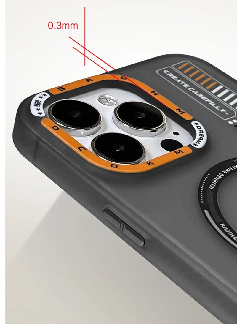 Techie MR.BIGC Aesthetic Fashion Frosted Back Cover  Case with Magsafe Compatibility for Apple iPhone 15 Pro  – Black - Image 5