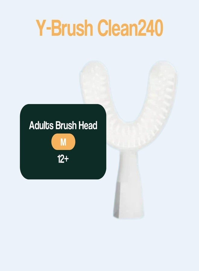 Y-Brush New Clean240 Brush Head (Replacement) - Adult 12+ (Brush Head for Ultra, Essential, DuoBrush - White) Y-Shaped Brush - Flexible - to Be Replaced Every 4 Months - Image 4