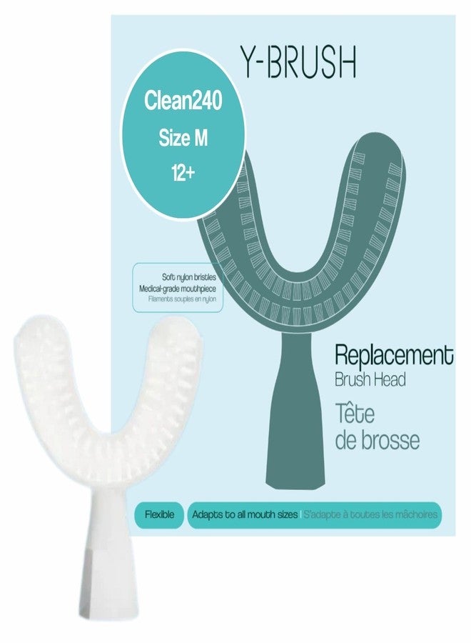 Y-Brush New Clean240 Brush Head (Replacement) - Adult 12+ (Brush Head for Ultra, Essential, DuoBrush - White) Y-Shaped Brush - Flexible - to Be Replaced Every 4 Months - Image 1