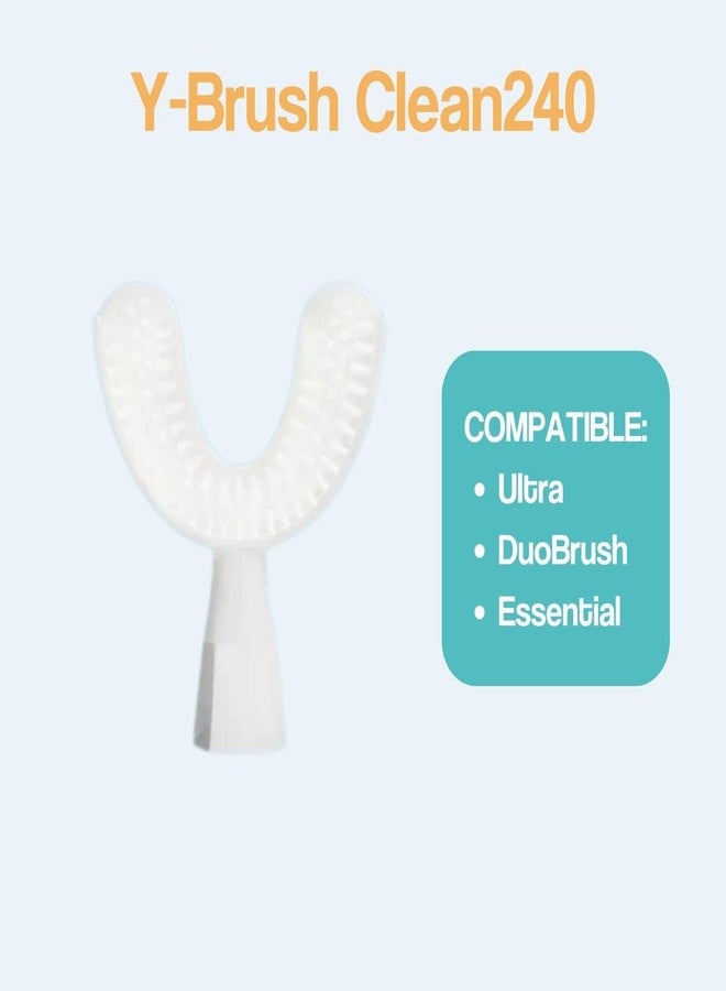 Y-Brush New Clean240 Brush Head (Replacement) - Adult 12+ (Brush Head for Ultra, Essential, DuoBrush - White) Y-Shaped Brush - Flexible - to Be Replaced Every 4 Months - Image 3