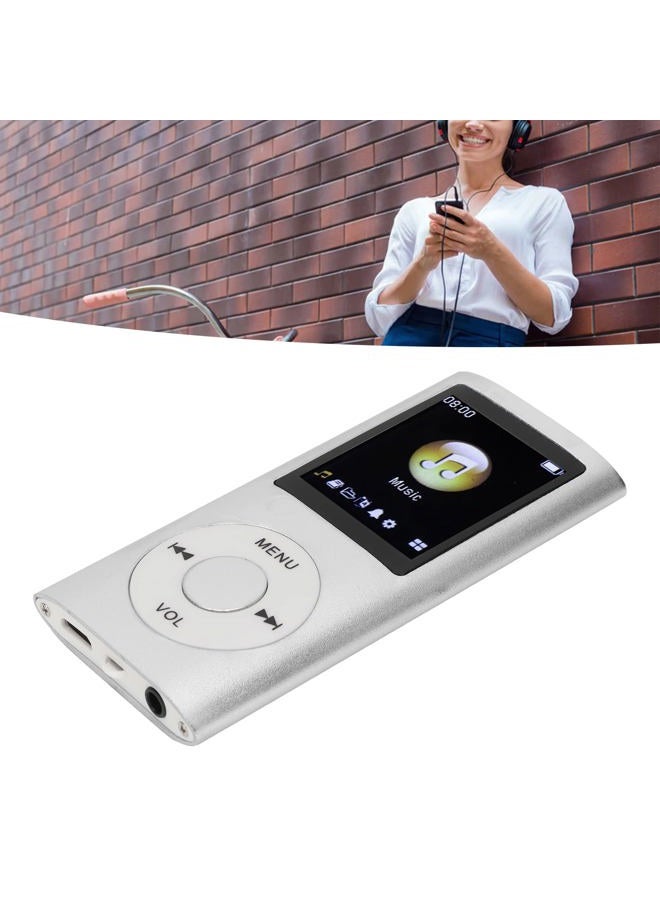 Cuifati MP3 Player, 64GB Music Player Lossless Music Slim 1.8 Inch LCD Screen Portable MP3 Music Player, Includes Charging Cable and Earphone, Easy to Carry (Silver) - Image 4