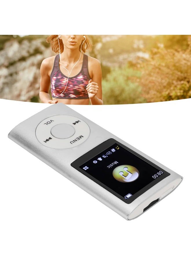 Cuifati MP3 Player, 64GB Music Player Lossless Music Slim 1.8 Inch LCD Screen Portable MP3 Music Player, Includes Charging Cable and Earphone, Easy to Carry (Silver) - Image 3