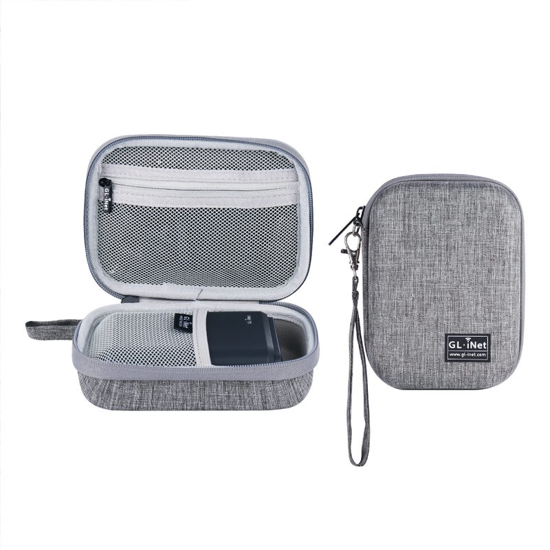 GL.iNet GL.iNet Gadget Organizer Case for Travel Routers GL-AXT1800/ MT3000/ SFT1200/ E750/ A1300, Chargers, Cables, and Accessories, Durable Pouch, Hand-Carry EVA Bag, Anti-Shock, Water Resistant (Grey)  - Image 1