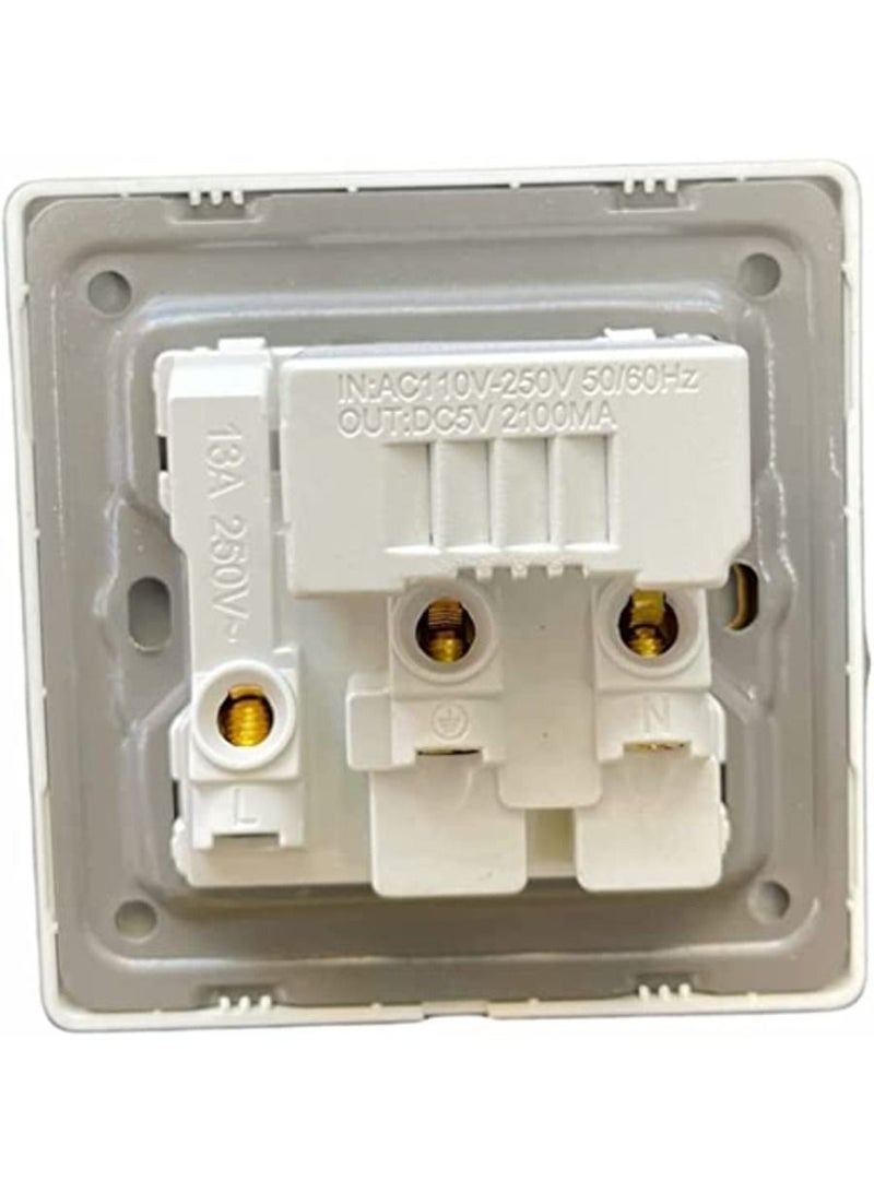 QUESERA Wall Switched Power Universal  Power Outlet with USB Charger - Image 2