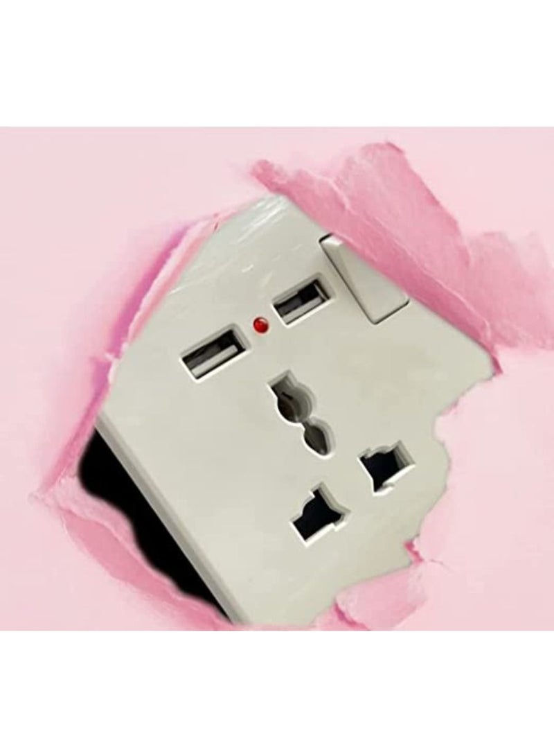 QUESERA Wall Switched Power Universal  Power Outlet with USB Charger - Image 3