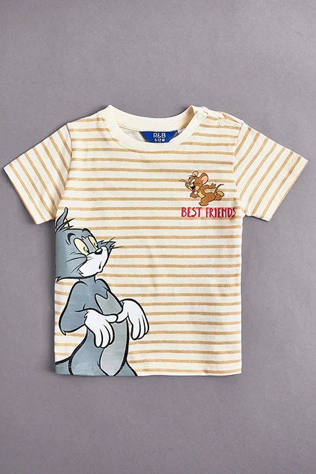 R&B Tom & Jerry Printed T-Shirt and Shorts Set