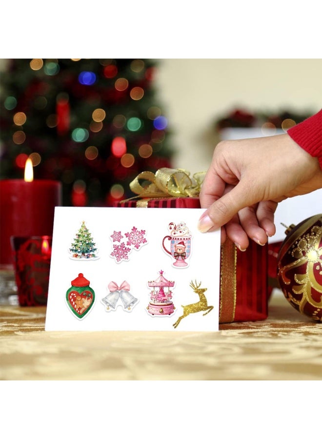 أوليس فيرس  ملصقات كريسماس، 100 قطعة | تصميمات كرتونية جميلة للعيد لتزيين مضاد للماء - خصّص الهواتف والأجهزة المحمولة وزجاجات المياه والبطاقات والأمتعة - هدية مناسبة للأطفال والكبار - Image 3