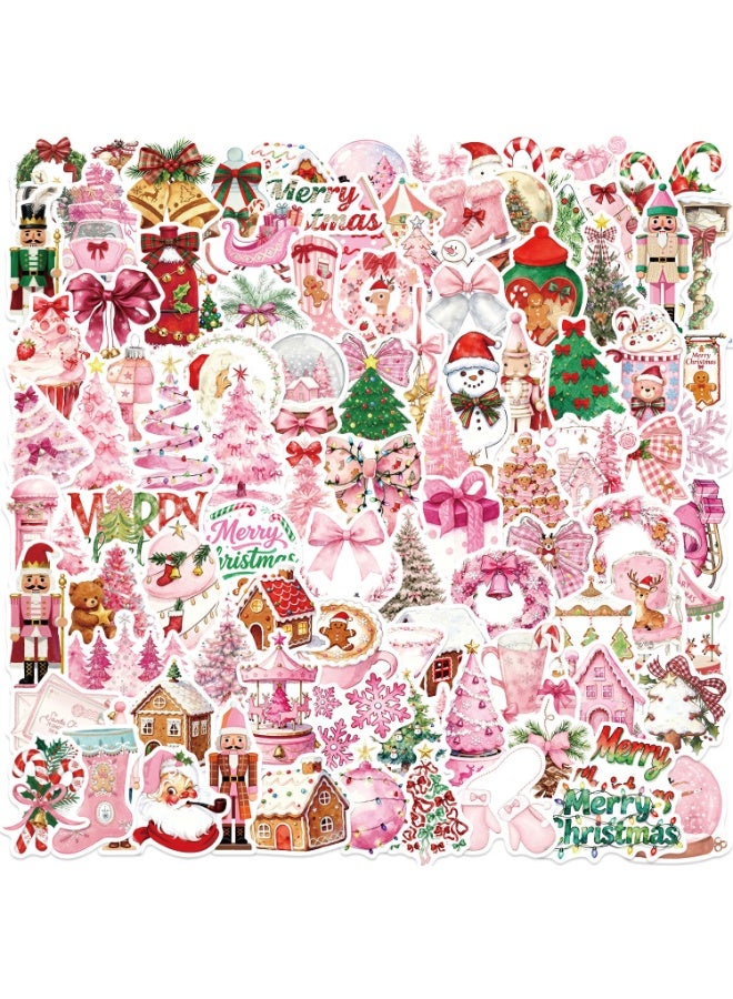 أوليس فيرس  ملصقات كريسماس، 100 قطعة | تصميمات كرتونية جميلة للعيد لتزيين مضاد للماء - خصّص الهواتف والأجهزة المحمولة وزجاجات المياه والبطاقات والأمتعة - هدية مناسبة للأطفال والكبار - Image 2