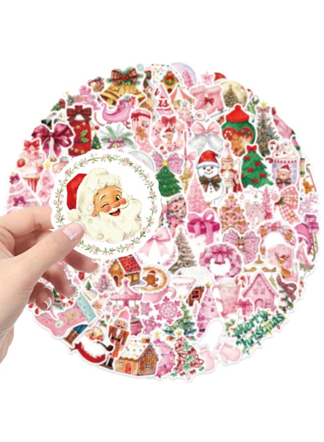أوليس فيرس  ملصقات كريسماس، 100 قطعة | تصميمات كرتونية جميلة للعيد لتزيين مضاد للماء - خصّص الهواتف والأجهزة المحمولة وزجاجات المياه والبطاقات والأمتعة - هدية مناسبة للأطفال والكبار - Image 1