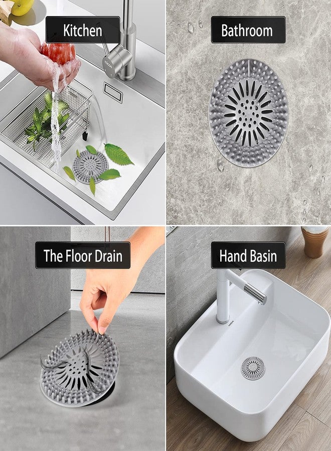 Trifecta Hair Catcher Shower Drain Cover Hair Stopper Drain Protector Reusable Silicone Sink Strainer Hair Catcher Durable Stopper(Set of 2) - Image 5