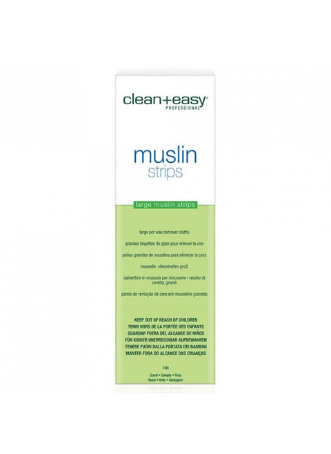 Clean + Easy Muslin Waxing Strips Large Leg 100 Count