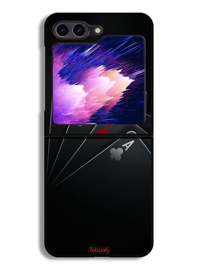 Tolwak غطاء حماية لجهاز سامسونج جالكسي Z Flip6 مع جيوب للبطاقات A - Image 1