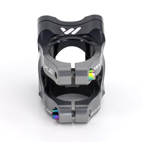 CYSKY 31.8 Stem 35mm 0 Degree MTB Short Stem Mountain Bike Stem Handlebar Riser 1-1/8 for Most Bicycle, Road Bike, MTB, Downhill, BMX, Cycling (Black & Titanium) - Image 4