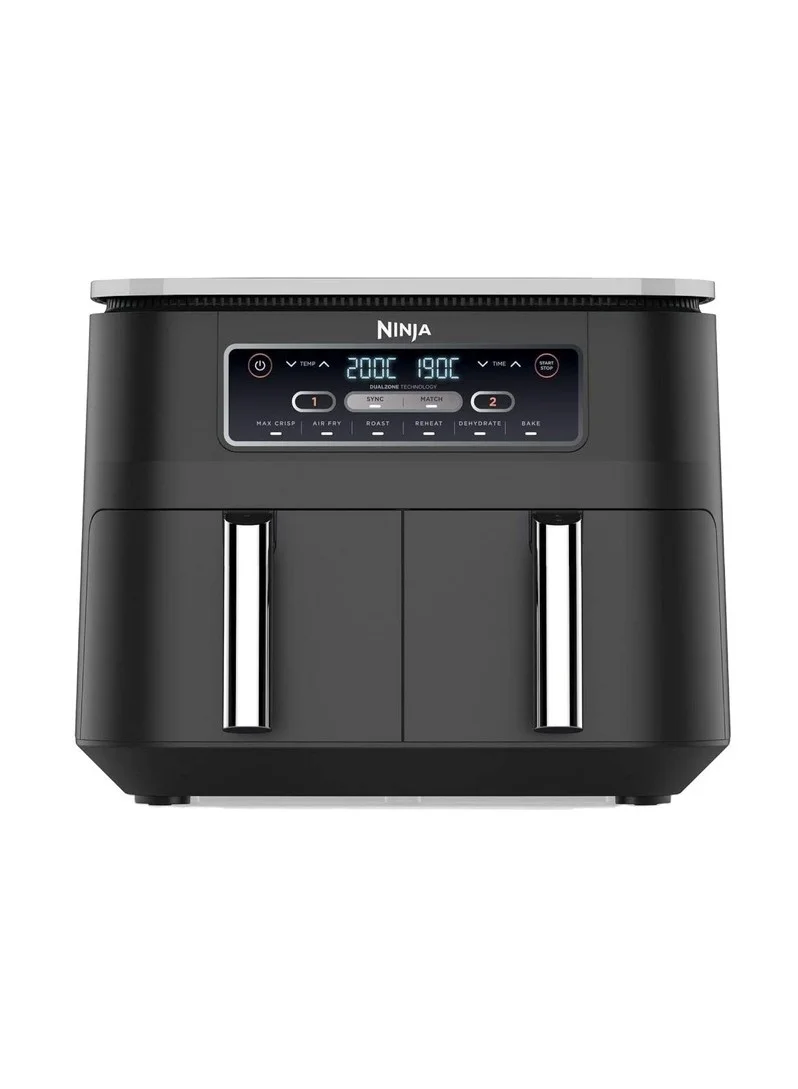 Ninja Ninja Foodi Dual Zone Air Fryer 2 Drawers, 6 Cooking Functions, 7.6L, Black, AF300ME, 2 Year Warranty