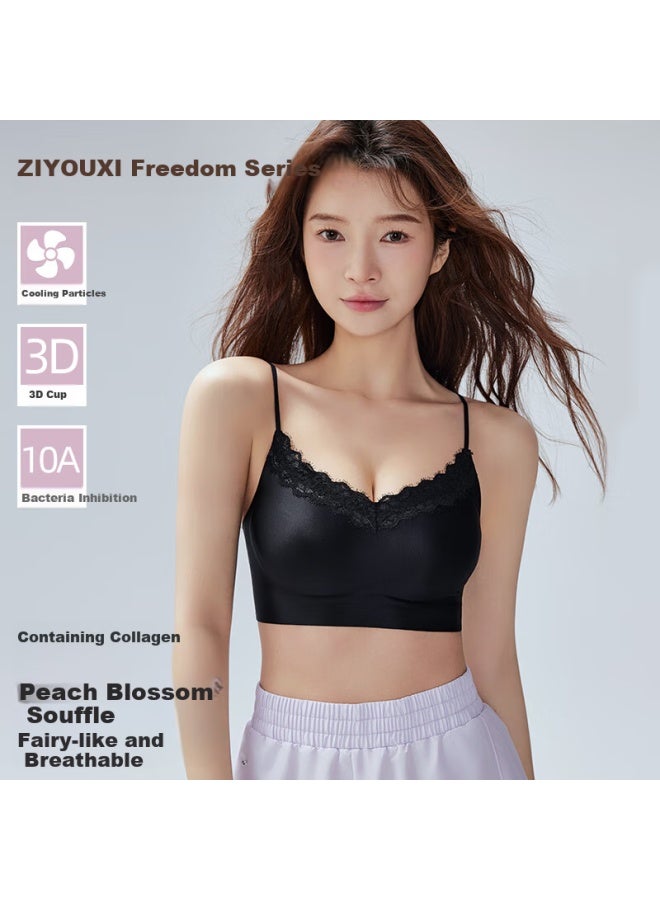 Liberal Free Series Women's Bra 10a Antibacterial Bra Summer Push-up Lace Seamless Cooling Breathable Bra - Image 1