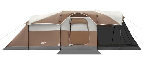 Portal 8 Person Family Tent for Camping with Screen Porch, Waterproof Large Camping Tent with Rainfly, Big Family Tents for Outdoor Camping - Image 1