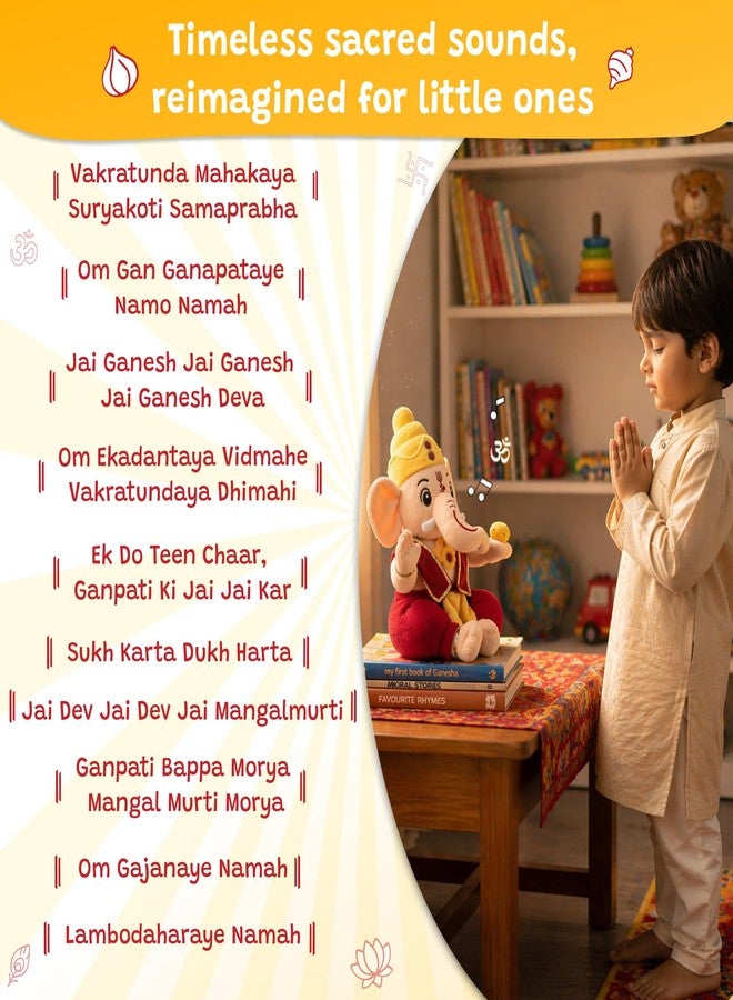 WonderBuddy Divine Mantra Chanting Baby Hanuman with 08 Preloaded Mantras & Aartis, Musical Soft Plush Toy, Best Gift for Infants, Toddlers & Kids (Medium - 28 Cm) - Image 3