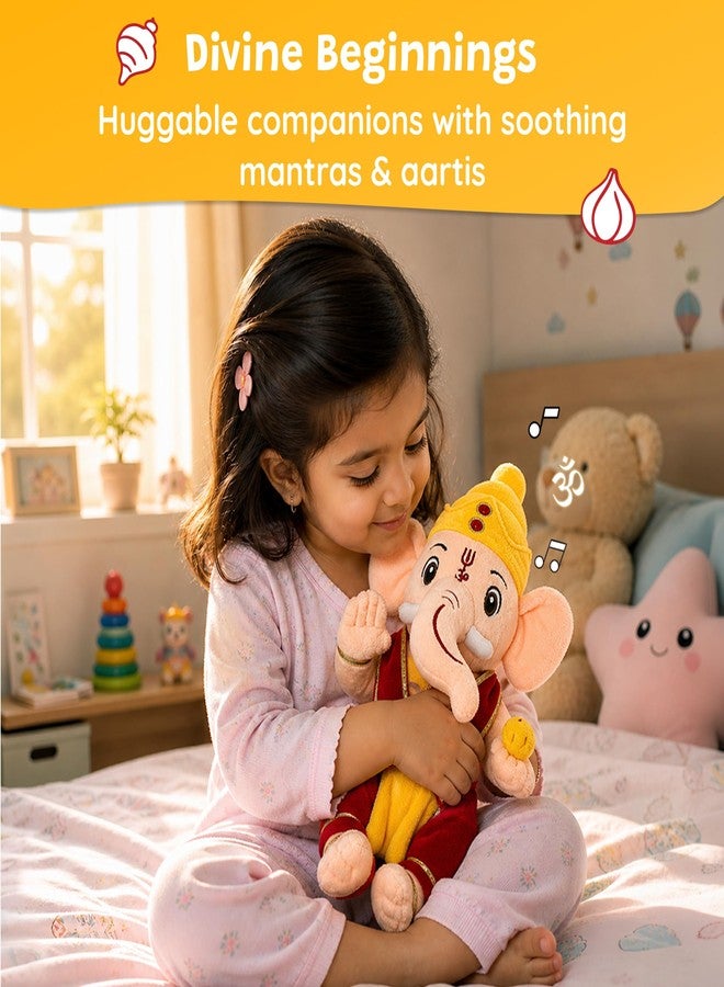 WonderBuddy Divine Mantra Chanting Baby Hanuman with 08 Preloaded Mantras & Aartis, Musical Soft Plush Toy, Best Gift for Infants, Toddlers & Kids (Medium - 28 Cm) - Image 2
