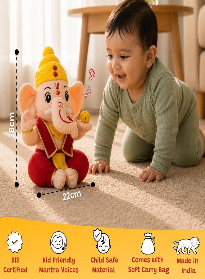 WonderBuddy Divine Mantra Chanting Baby Hanuman with 08 Preloaded Mantras & Aartis, Musical Soft Plush Toy, Best Gift for Infants, Toddlers & Kids (Medium - 28 Cm) - Image 4