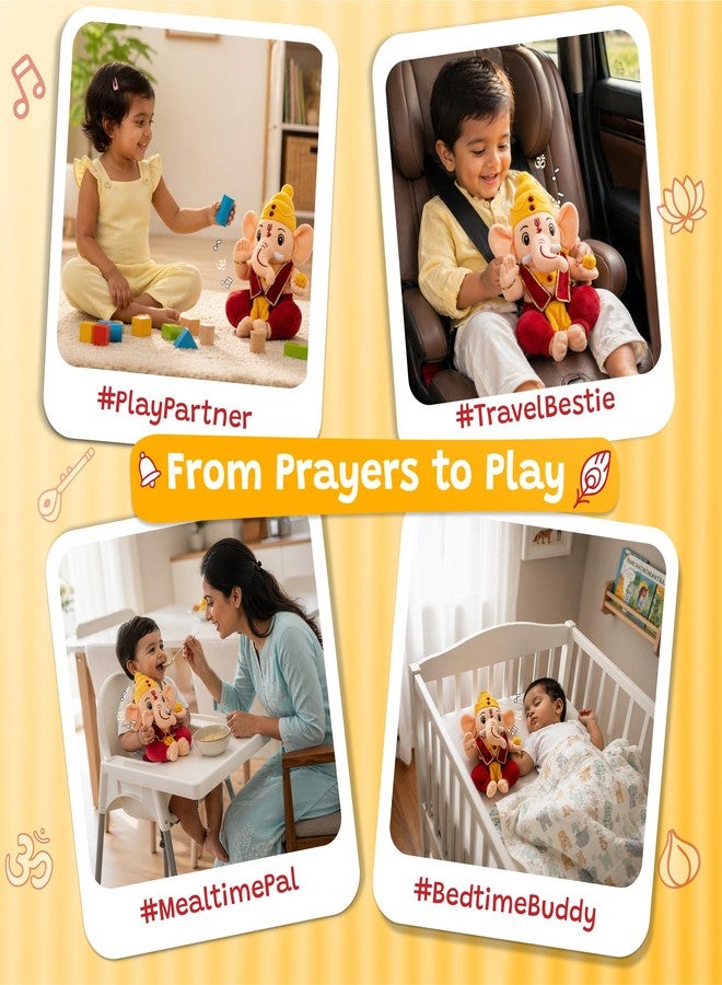 WonderBuddy Divine Mantra Chanting Baby Hanuman with 08 Preloaded Mantras & Aartis, Musical Soft Plush Toy, Best Gift for Infants, Toddlers & Kids (Medium - 28 Cm) - Image 5