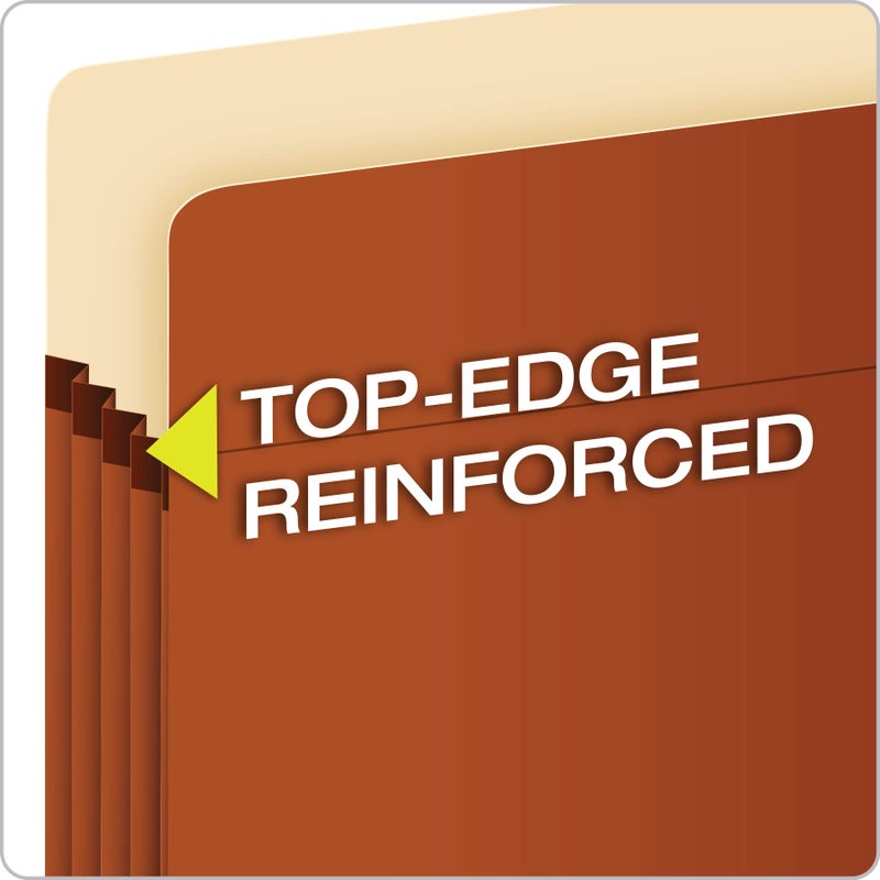 Pendaflex Expanding File Pockets, File Organizers for School, Home or Office, Letter Size, Redrope, 3.5" Expansion, Reinforced with DuPontâ„¢ TyvekÂ® Material, Redrope, 25 per Box (1524E-OX) - Image 3