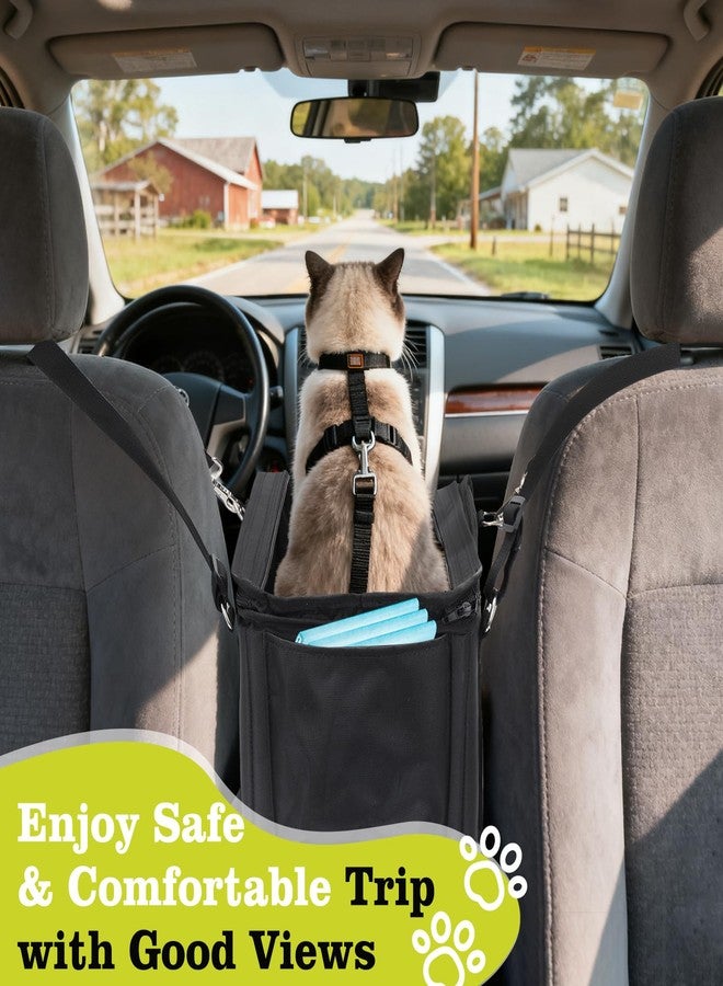 Mity Rain 3 in 1 Cat Car Seat for Center Console - Portable Carrier for Shoulder Handle Car, Foldable Pet Armrest Booster Seat for Small Dogs & Cats (Up to 15lbs) | Puppy Seats with Cushion for Travel - Image 2