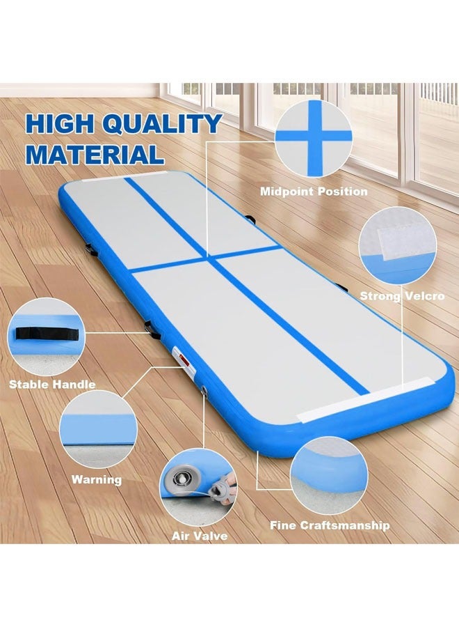 L&E Inflatable Air Tumbling Mat, 10 CM Thickness Air Mats, Gymnastics Tumble Track for Home Use/Training/Cheerleading/Water Yoga with Electric Air Pump & Storage Bag（300 X 100 CM） - Image 3