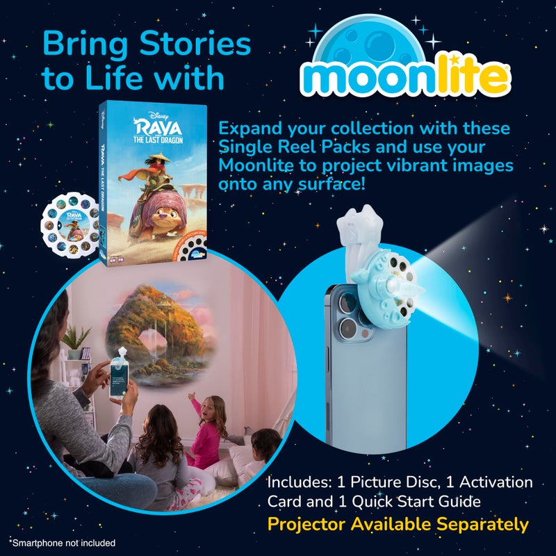 Moonlite Storytime - Disney's Raya Storytime Disc - A Magical Way to Read Together - Projector Sold Separately - Digital Story w/ Sound FX - Learning Gifts for Kids Ages 1 Year & Up - Image 2
