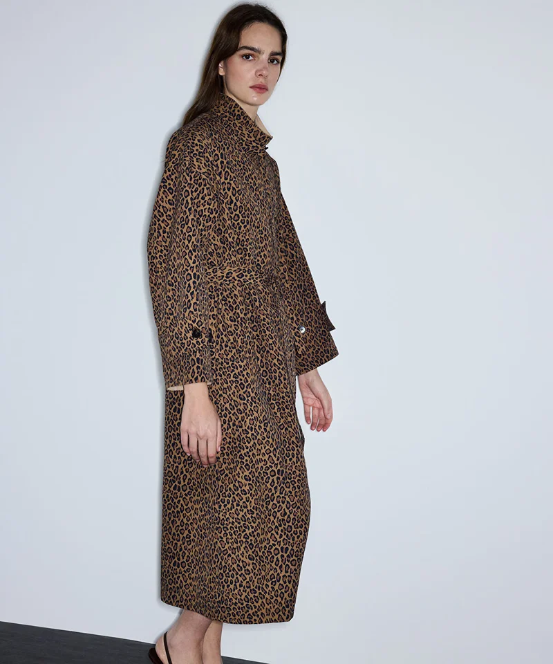 Ipekyol  Leopard Print Technical Trench Coat for Women | Best Price UAE