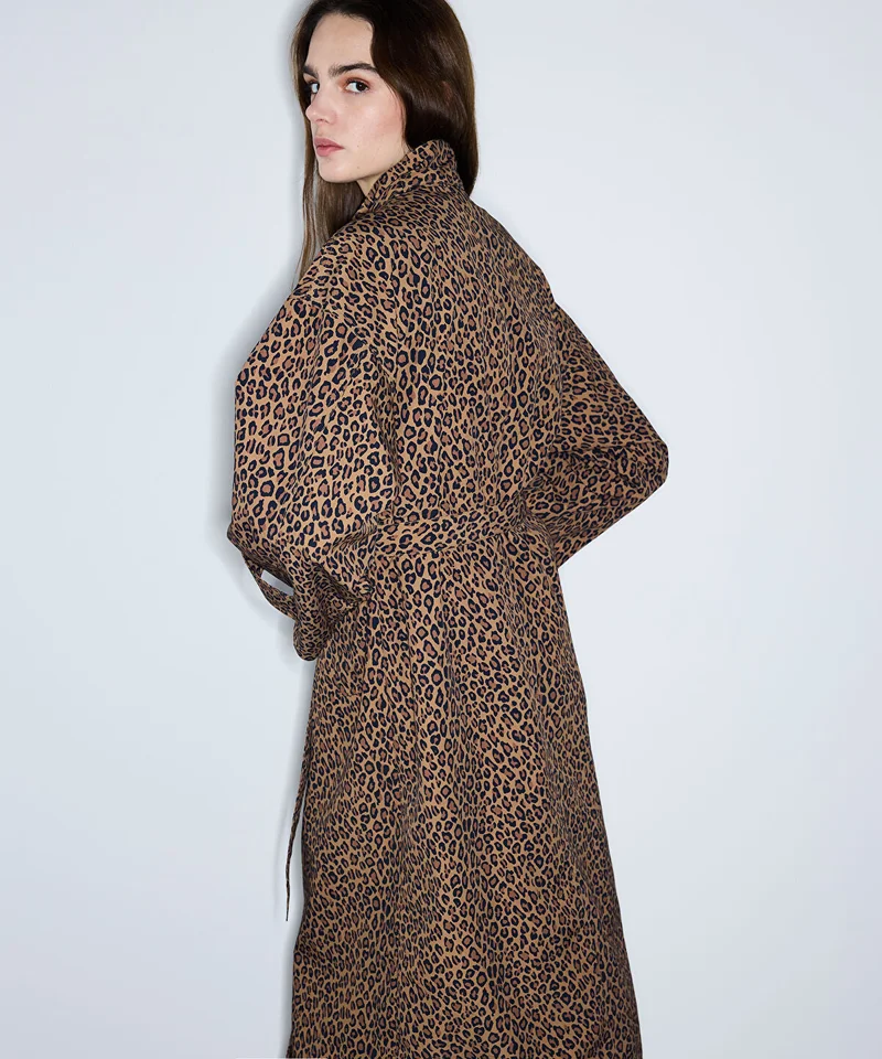 Ipekyol  Leopard Print Technical Trench Coat for Women | Best Price UAE