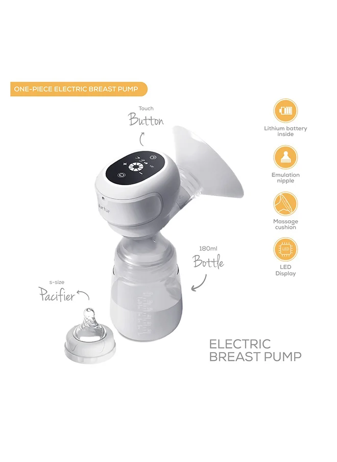 نورتر Pack Of 2 Electric Breast Pump Wearable Portable And Efficient Wireless Breast Pump Lcd Display Small And Light Weight Extractor Gifts For New Mom Milk Suction White 180Ml