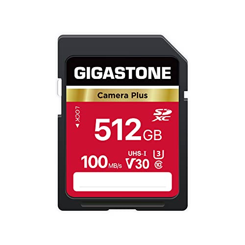 GIGASTONE 512GB SD Card Camera Plus UHSI V30 U3 SDXC Memory Card High Speed UHD Video Compatible with Kodak Olympus Digital Camera with 1 Mini case - Image 1